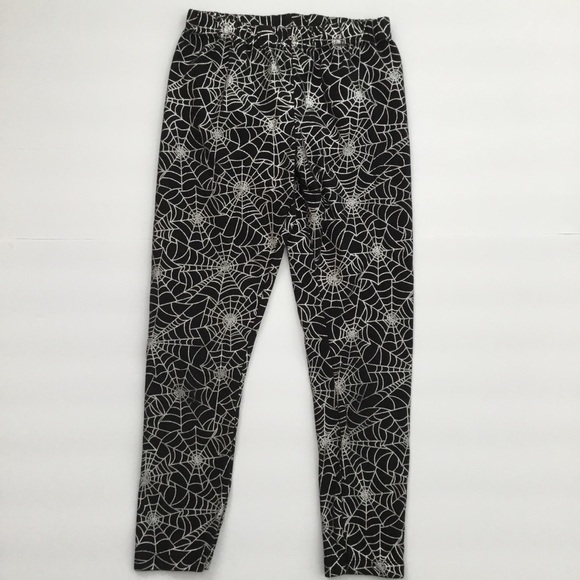 Sparkle Spider Web Halloween Leggings Size M(7-8) EUC - Picture 2 of 6